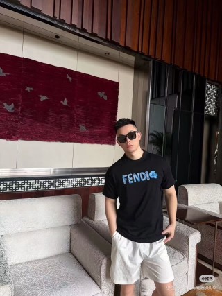 Fendi Logo Black T-Shirt view 8