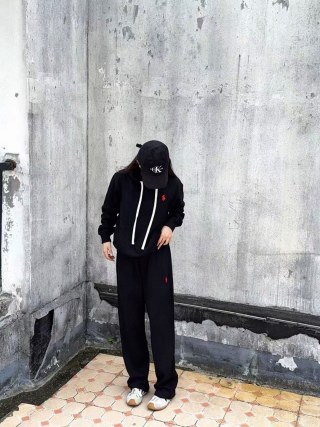 Black Relaxed Fit Sweatpants view 6