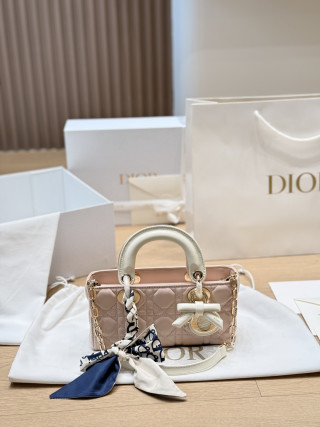 Dior Lady D-Joy Horizontal Quilted Shoulder Bag Beige view 2