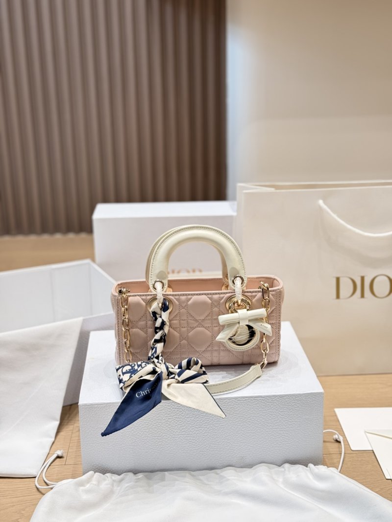 Dior Lady D-Joy Horizontal Quilted Shoulder Bag Beige view