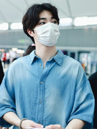 Light Blue Denim Button-Up Shirt view 4