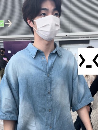 Light Blue Denim Button-Up Shirt view 9