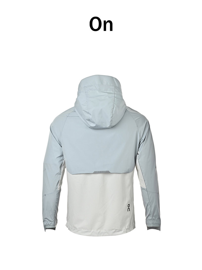 On Sage Green & White Colorblock Windbreaker Jacket view