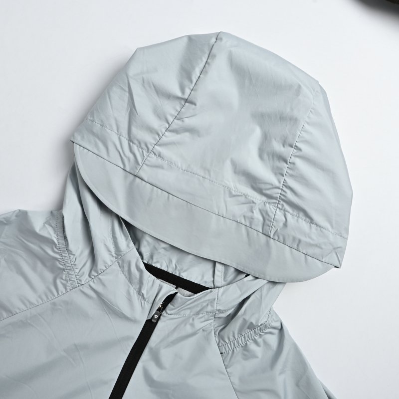 On Sage Green & White Colorblock Windbreaker Jacket view