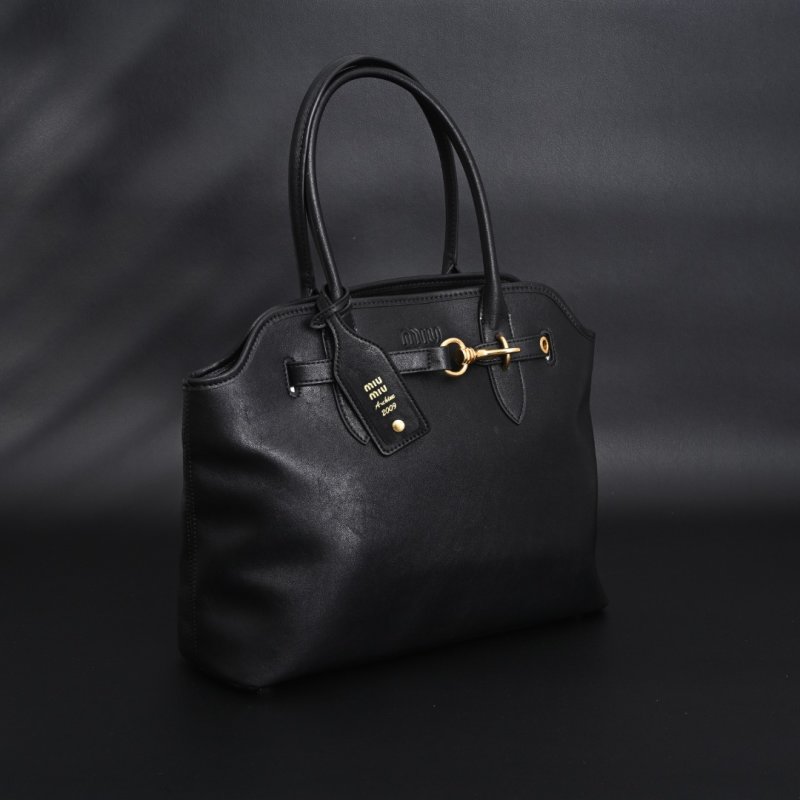 Miu Miu Shell Tote Bag Black