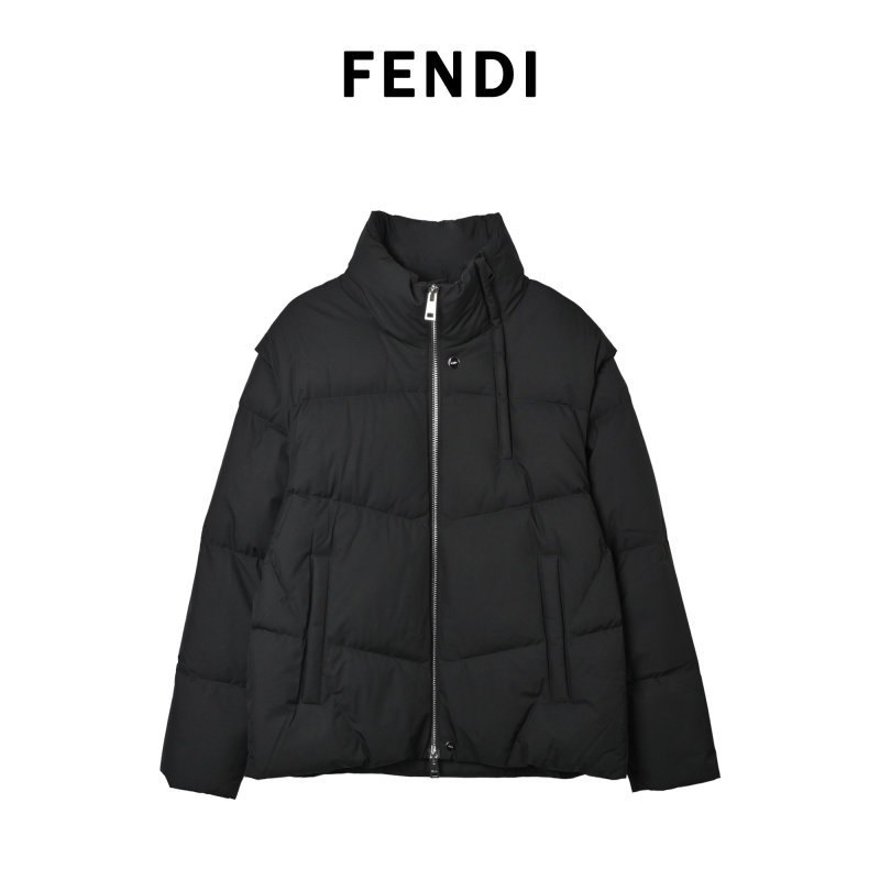 Black Puffer Down Jacket – Oversized Fit view