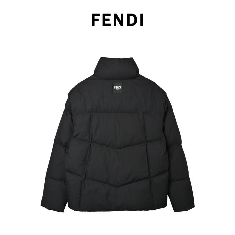 Black Puffer Down Jacket – Oversized Fit view