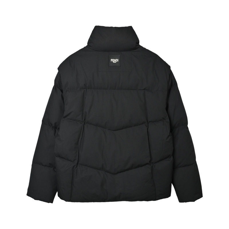 Black Puffer Down Jacket – Oversized Fit view