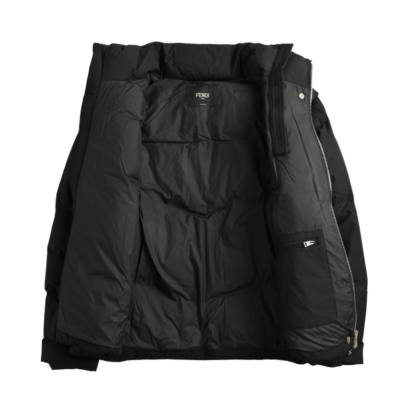 Black Puffer Down Jacket – Oversized Fit view
