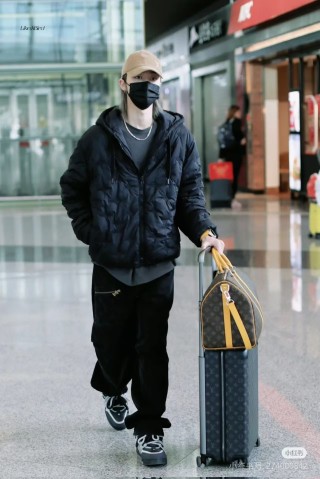 Navy Quilted Puffer Jacket view 2