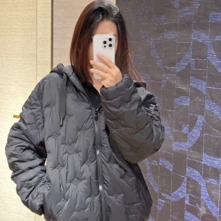 Navy Quilted Puffer Jacket view 6
