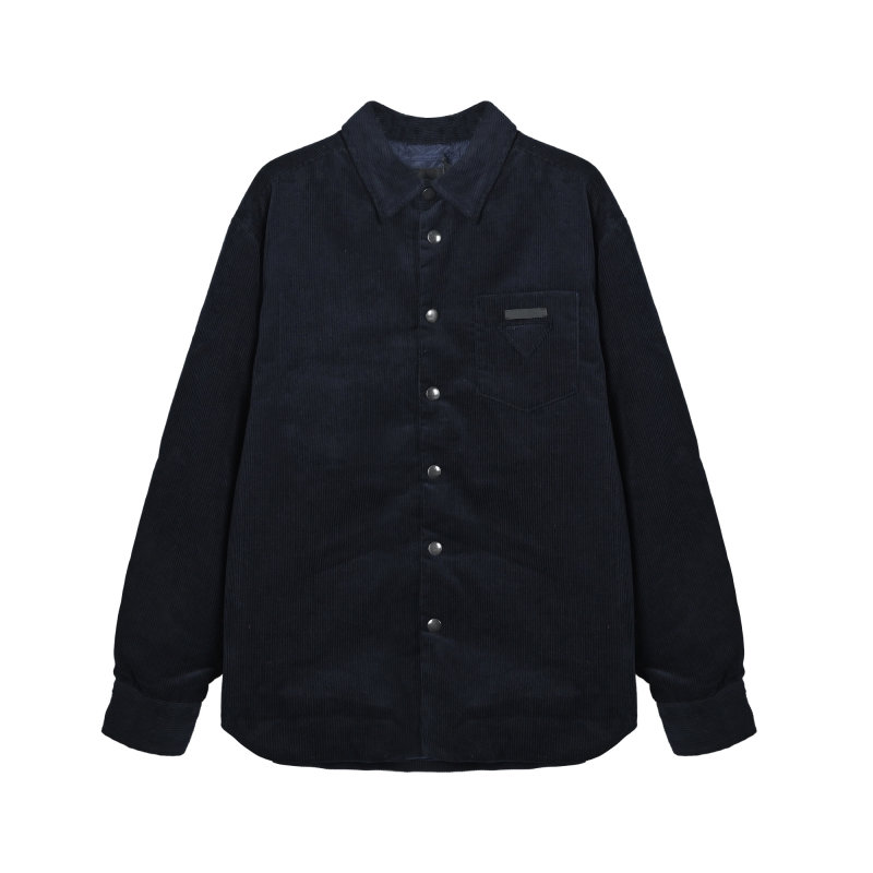 Stone Island Navy Ribbed Overshirt Jacket view