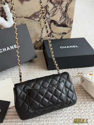 Chanel Classic Floral Quilted Shoulder Bag Black Orange view 7