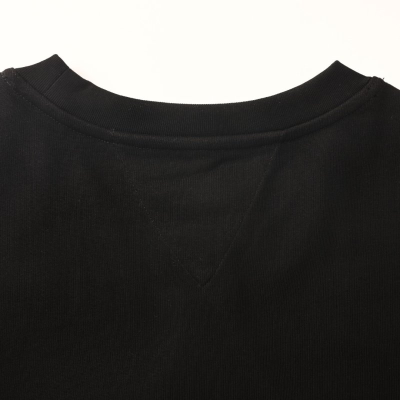 Black Oversized T-Shirt with Woven Pocket Detail view