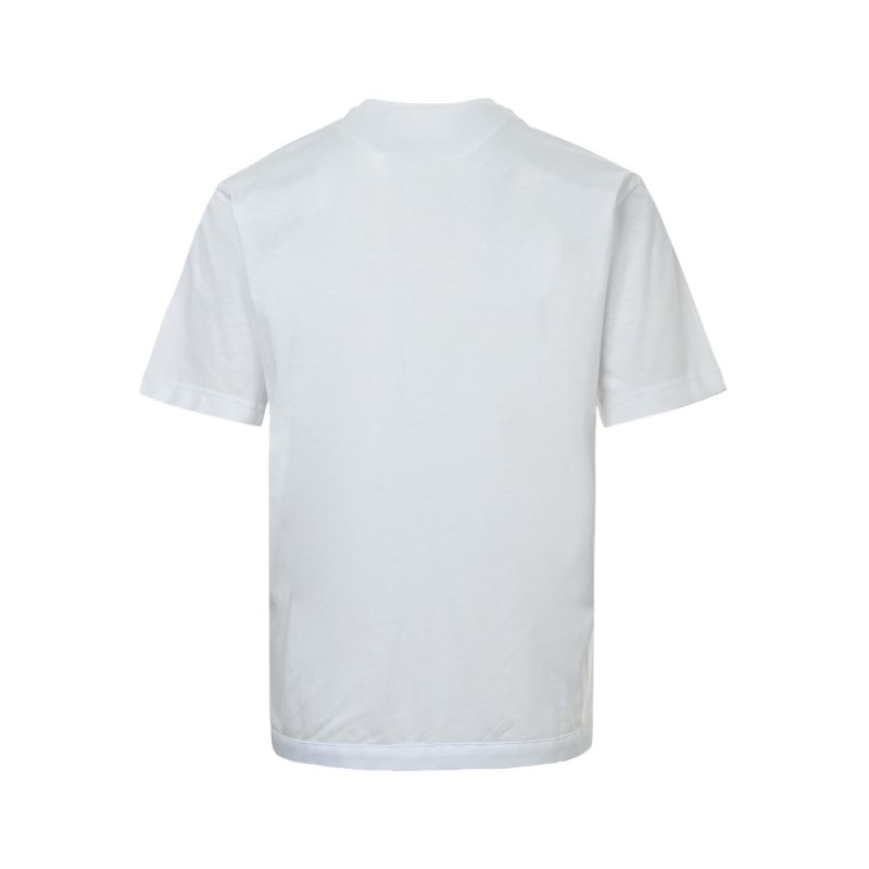 Prada White Short Sleeve T-Shirt with Chest Logo view