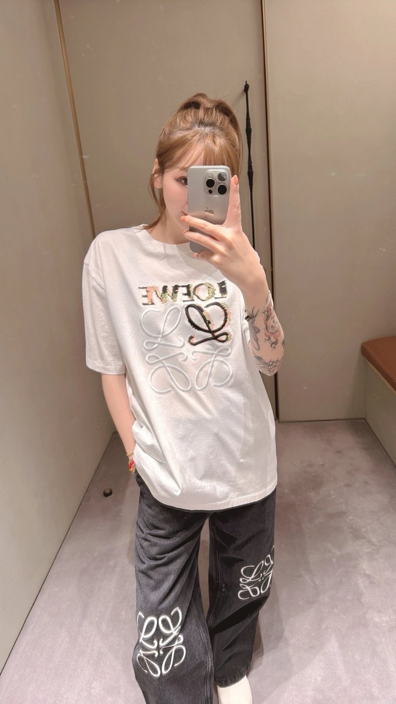 Loewe Anagram Logo White Short-Sleeve T-Shirt