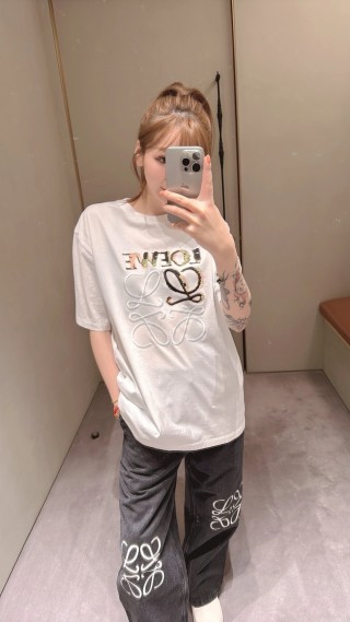 Loewe Anagram Logo White Short-Sleeve T-Shirt