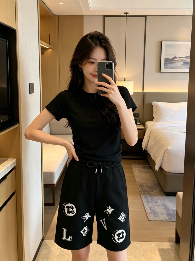 Louis Vuitton Monogram Casual Black Shorts view