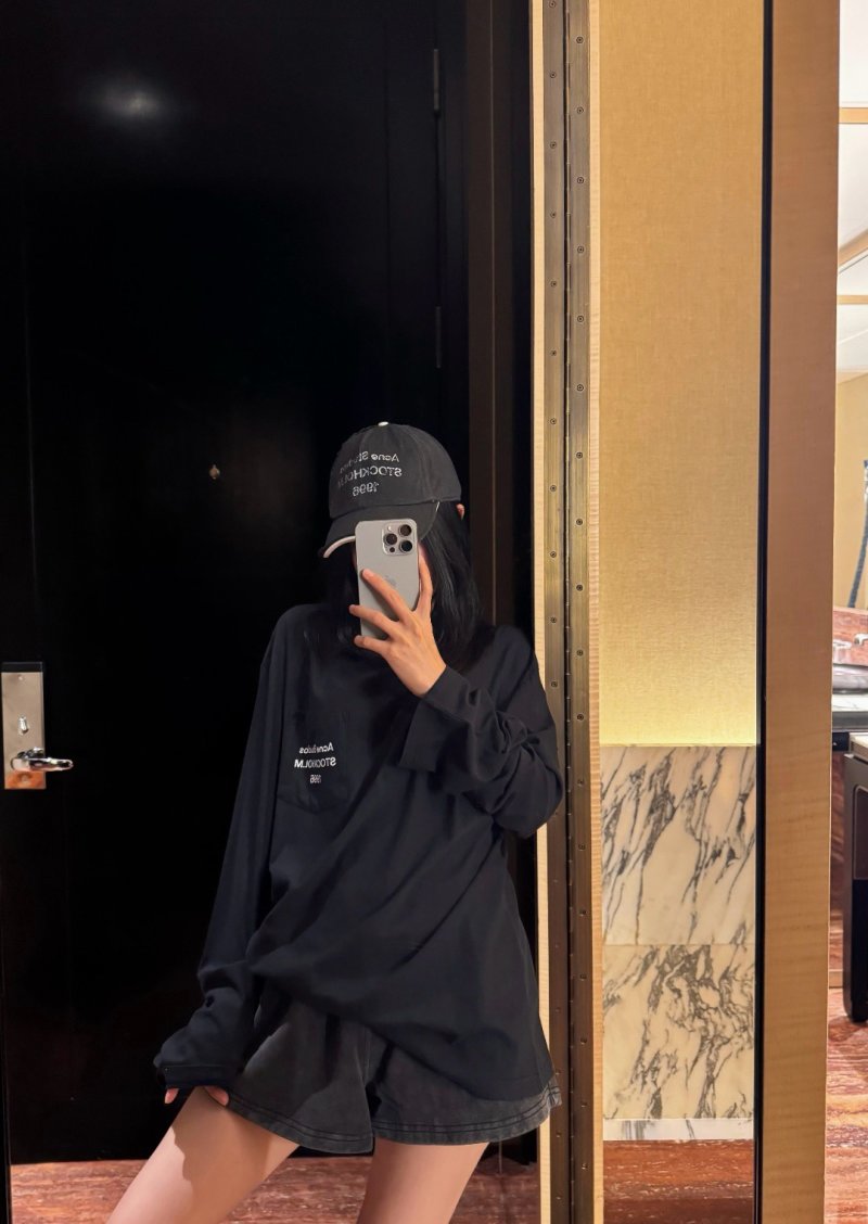 Black Long Sleeve Graphic Print T-Shirt with Heart Detail view