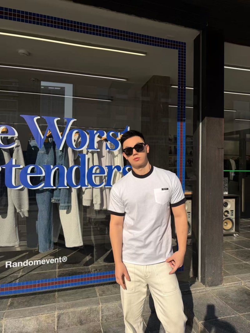 Stone Island White & Black Contrast Short-Sleeve T-Shirt