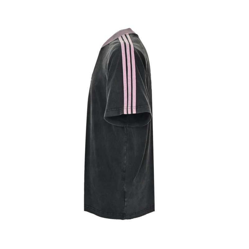 Balenciaga Black & Pink Striped Sleeve T-Shirt view