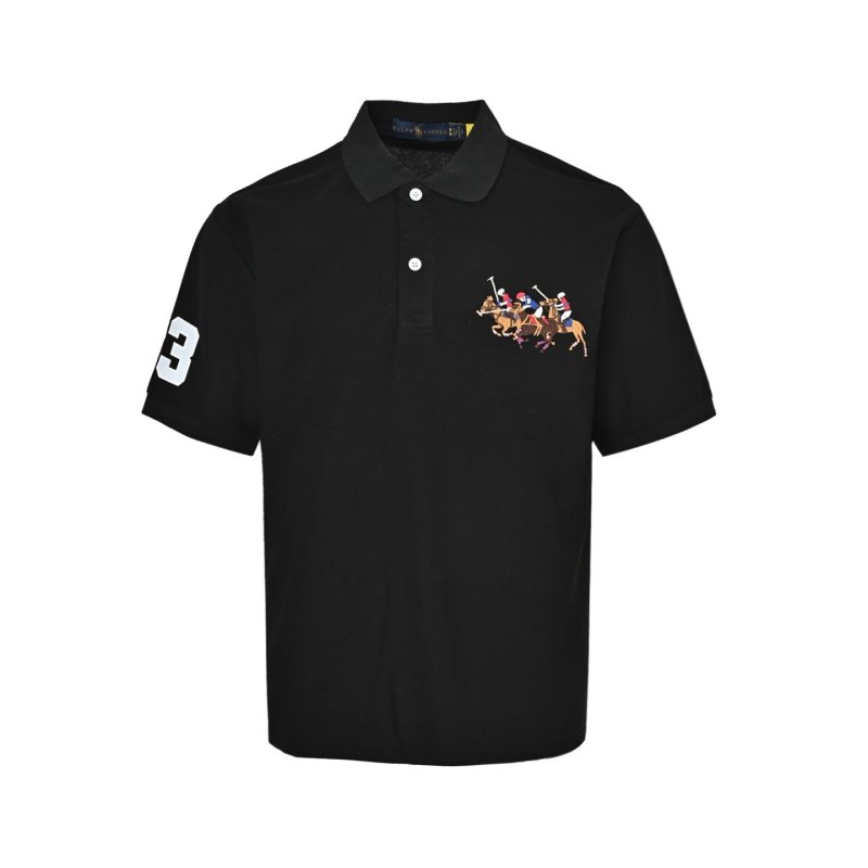 Polo Ralph Lauren Black Embroidered Polo Shirt view
