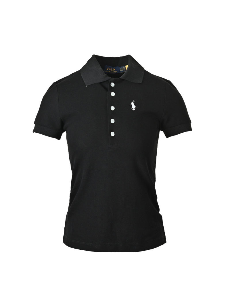 Ralph Lauren Women's Black Short Sleeve Polo Shirt view