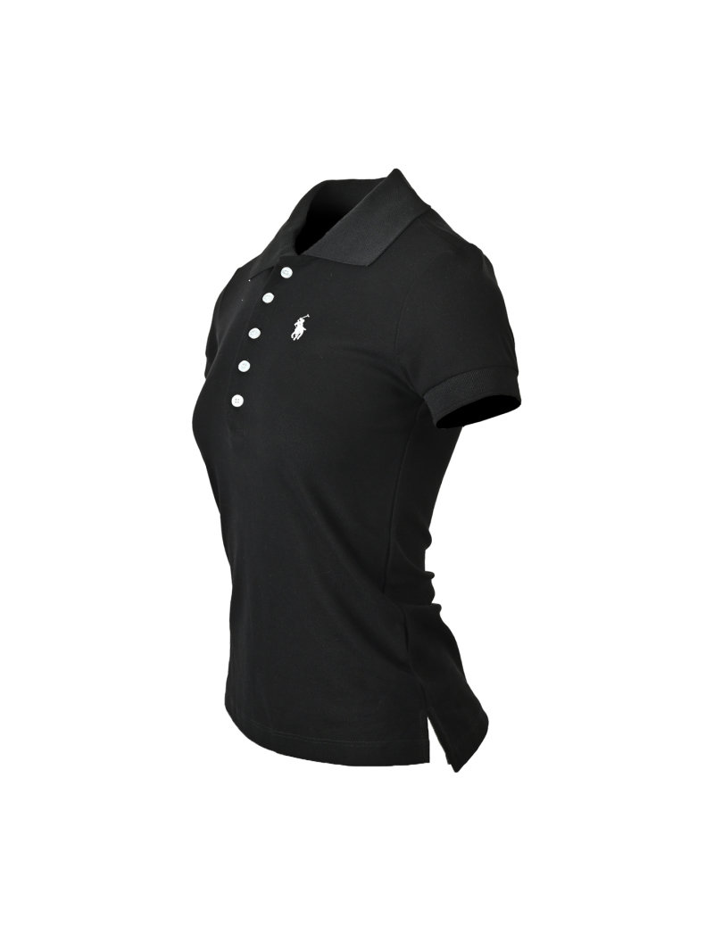 Ralph Lauren Women's Black Short Sleeve Polo Shirt view