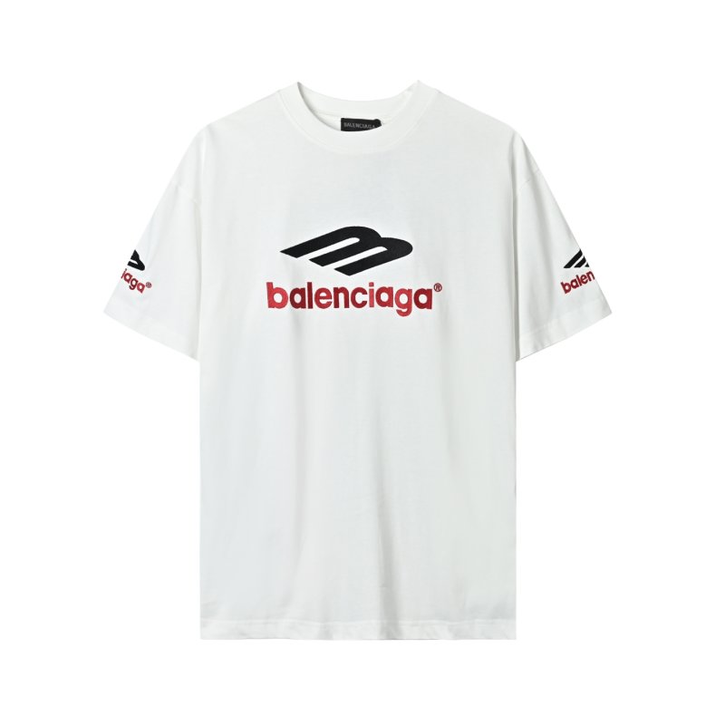 Balenciaga Logo Cream Short Sleeve T-Shirt view