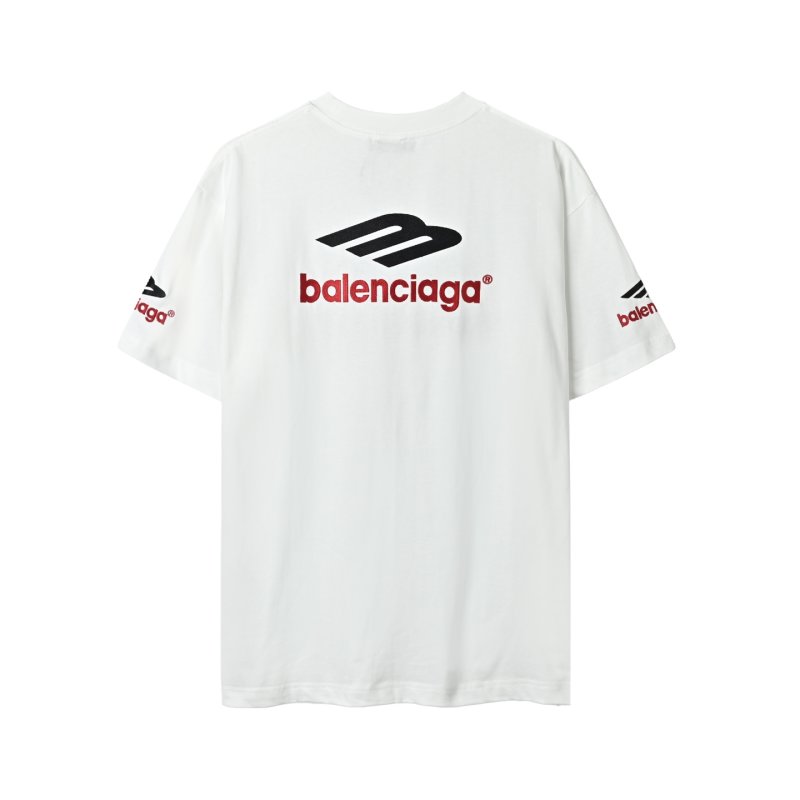 Balenciaga Logo Cream Short Sleeve T-Shirt view