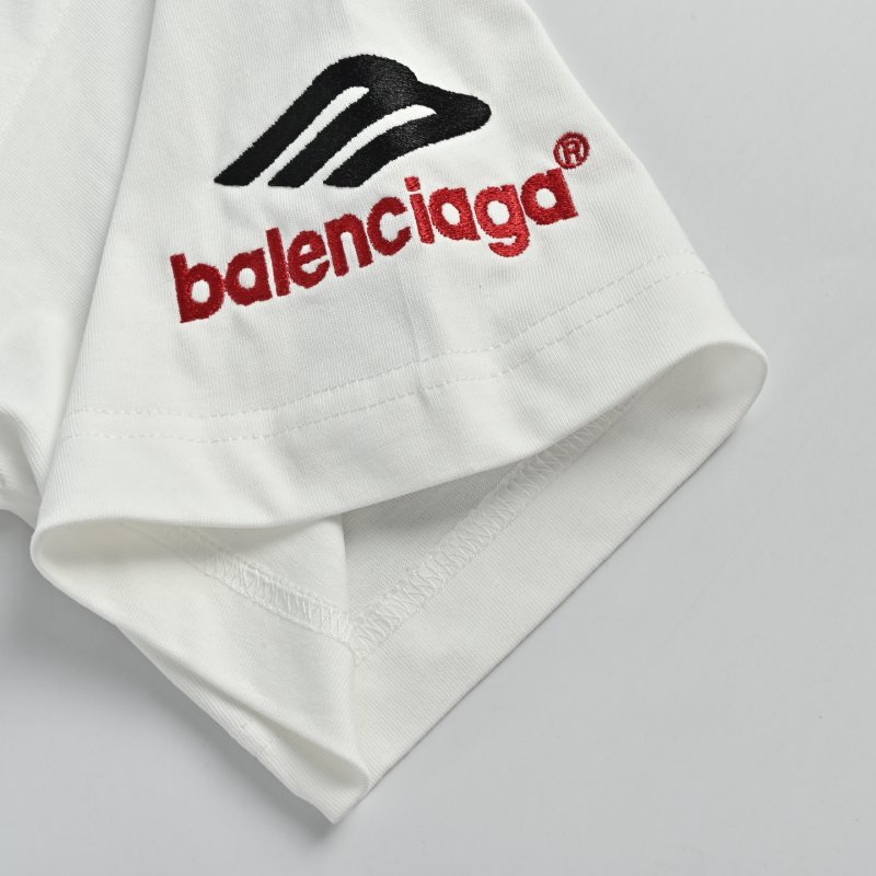 Balenciaga Logo Cream Short Sleeve T-Shirt view