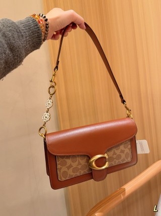 Coach Tabby Cognac Leather Shoulder Bag 26cm view 2