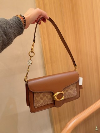 Coach Tabby Cognac Leather Shoulder Bag 26cm view 4