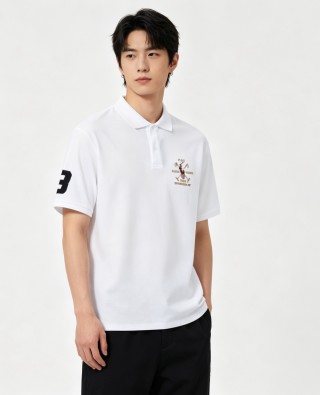 Polo Ralph Lauren White Polo Shirt with Embroidered Logo view 2