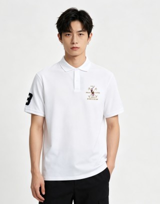 Polo Ralph Lauren White Polo Shirt with Embroidered Logo view 3