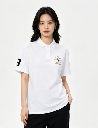 Polo Ralph Lauren White Polo Shirt with Embroidered Logo view 4