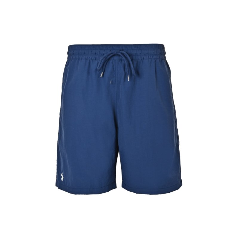 Navy Blue Nylon Drawstring Shorts view
