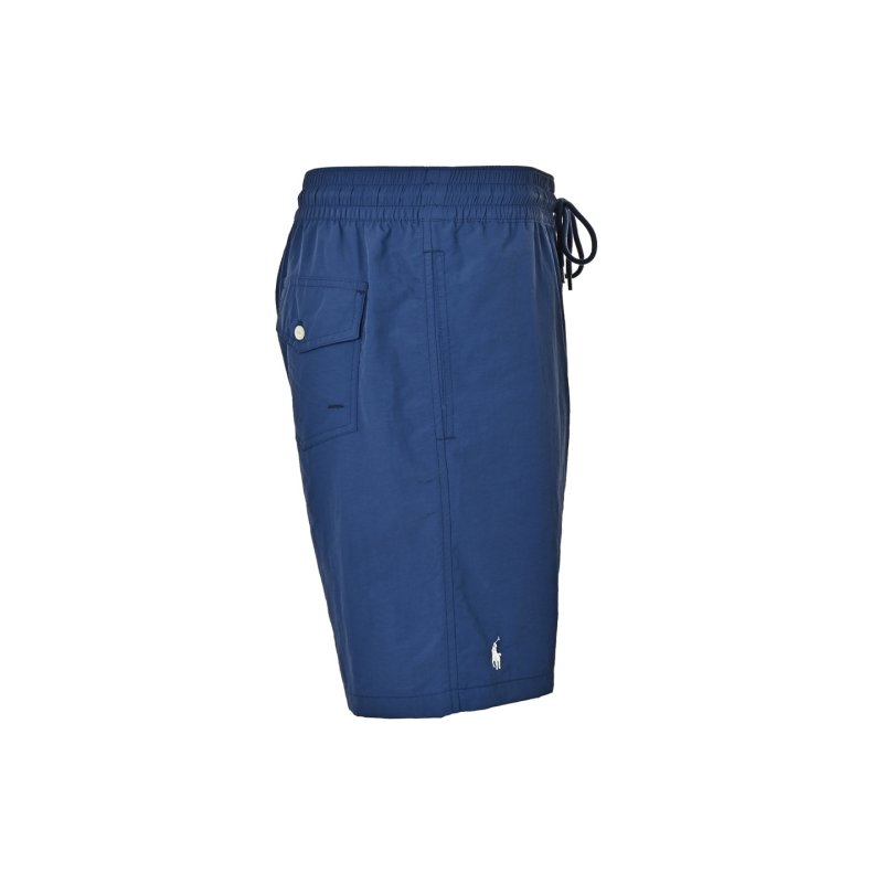Navy Blue Nylon Drawstring Shorts view