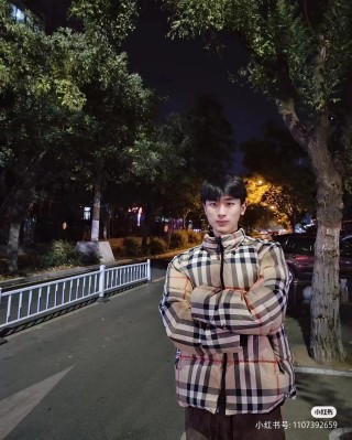 Burberry Beige Check Quilted Down Jacket view 9
