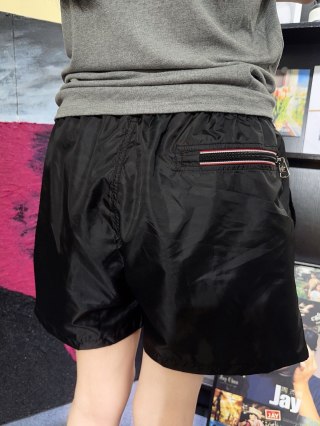 Moncler Black Nylon Shorts view 8