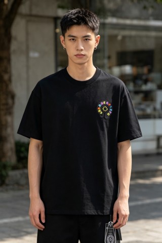 Zodiac Neon Graphic Black T-Shirt view 2
