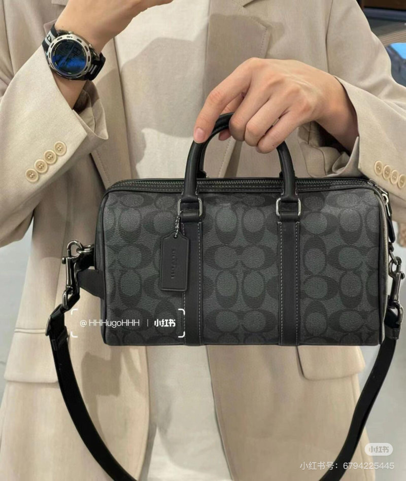 Coach Classic Boston Bag Black Signature