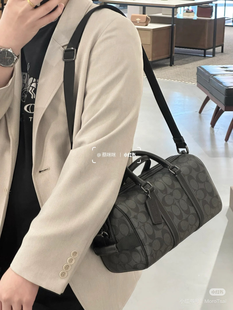 Coach Classic Boston Bag Black Signature view