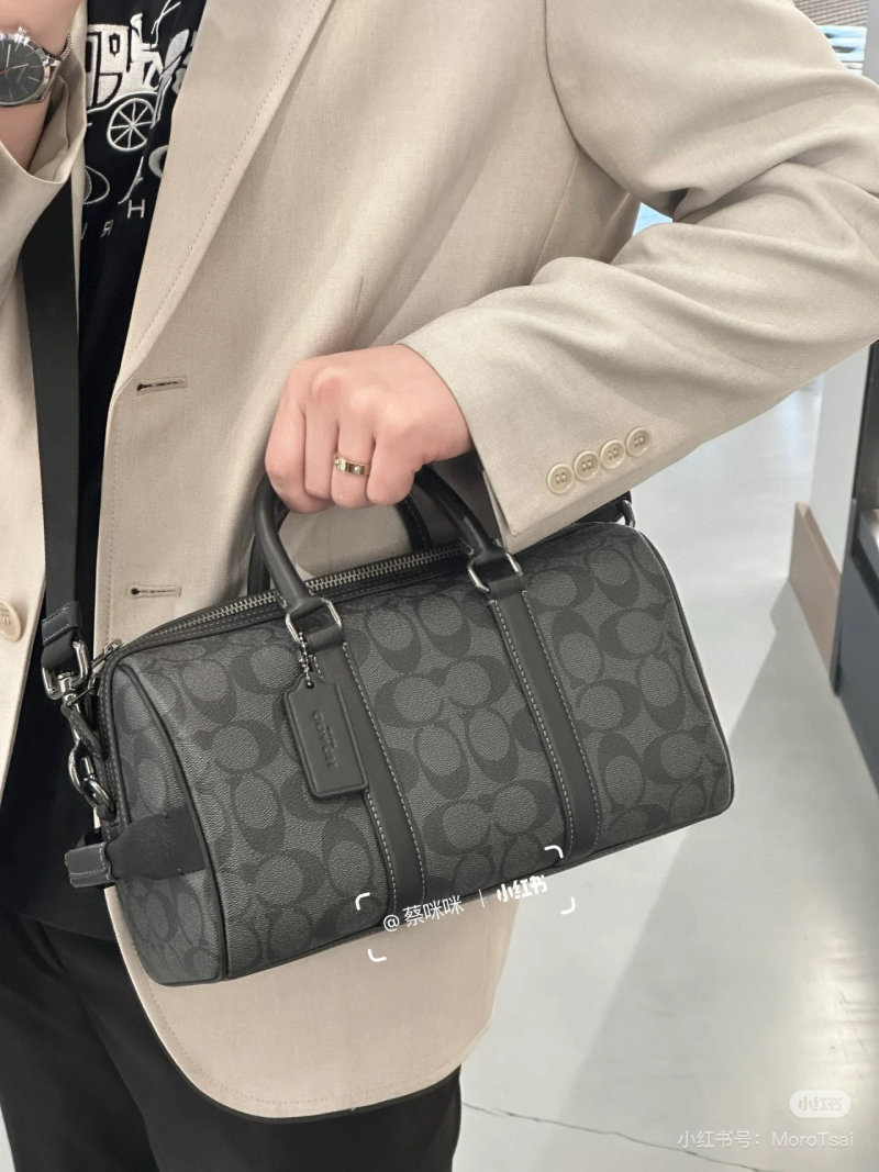Coach Classic Boston Bag Black Signature view