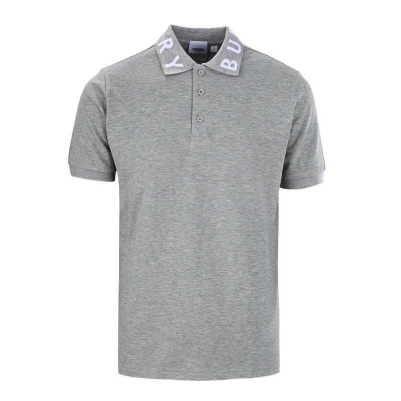 Classic Grey Polo Shirt with Contrast Collar view