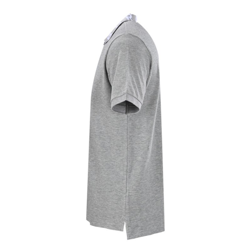 Classic Grey Polo Shirt with Contrast Collar view