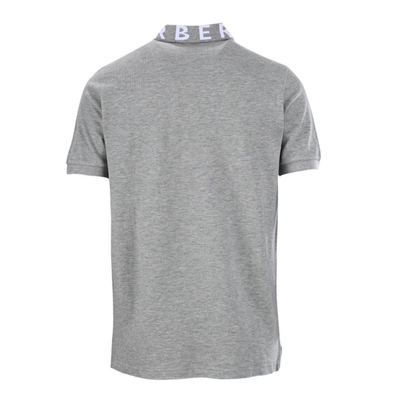 Classic Grey Polo Shirt with Contrast Collar view