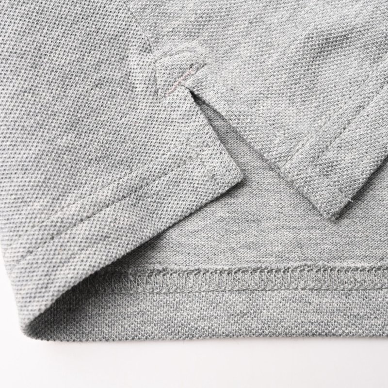 Classic Grey Polo Shirt with Contrast Collar view