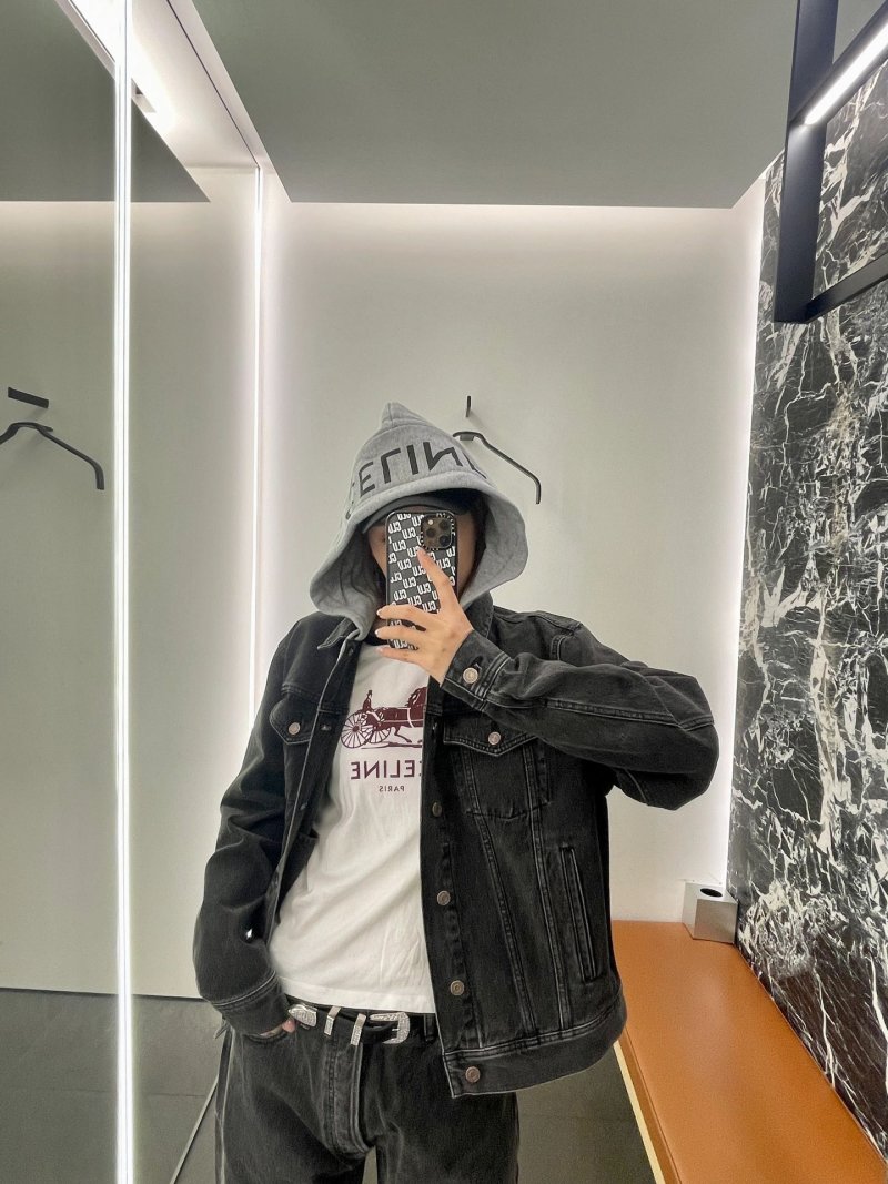 Black Denim Jacket - Classic Button-Up Style