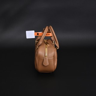 Miu Miu Matelassé Bowling Bag - Cognac view 3